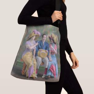 Circa 1910 Vaudeville artiesten print Crossbody Tas