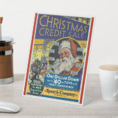 CIRCA 1940 KERSTCATALOGUS RECLAMEBORD MET VOETSTUK (Insitu)