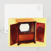 circa 1950 televisietoestel nr. 1 briefkaart (Voorkant / Achterkant)