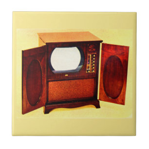 circa 1950 televisietoestel nr. 1 tegeltje