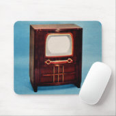 circa 1951 televisietoestel nr. 3 muismat (Met muis)