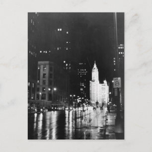 circa 1954: een uitzicht op Michigan Avenue Briefkaart