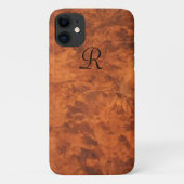 Circassian Walnut Burl iPhone 11 Coque *monogramme (Dos)