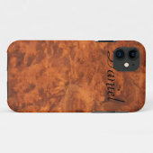 Circassian Walnut Burl iPhone 5 Hoesje *personalis (Achterkant (horizontaal))