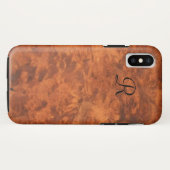 Circassische Walnoot Wortelkluit *monogram* Case-Mate iPhone Case (Achterkant (horizontaal))