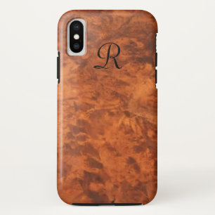 Circassische Walnoot Wortelkluit *monogram* iPhone X Hoesje