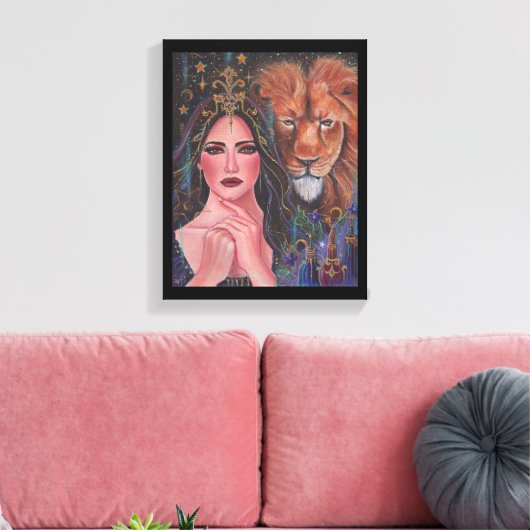 Circe goddess Stretched Canvas Print van Renee (Insitu (Woonkamer))