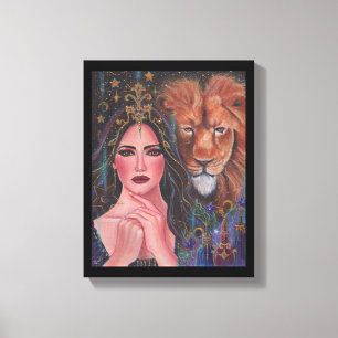 Circe goddess Stretched Canvas Print van Renee