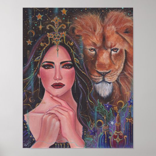 Circe goddess Stretched Canvas Print van Renee (Voorkant)