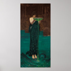Circe Invidiosa, waterhuis Poster
