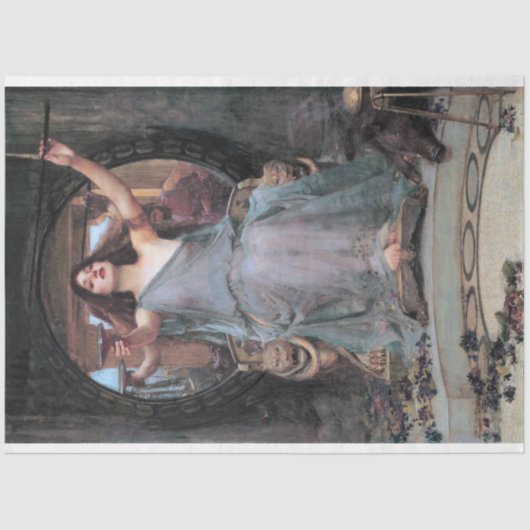 Circe Offer de Cup aan Odysseus, waterhuis Tissuepapier (Voorkant)