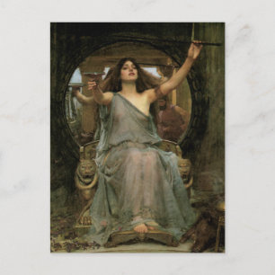 Circe Offering the Cup to Ulysses by JW Waterhouse Briefkaart