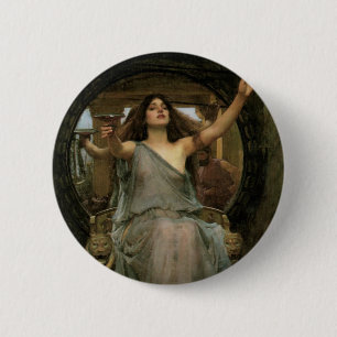 Circe Offering the Cup to Ulysses by JW Waterhouse Ronde Button 5,7 Cm