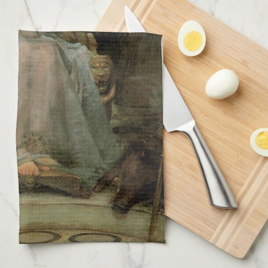 Circe Offering the Cup to Ulysses by JW Waterhouse Theedoek (Quarter Fold)