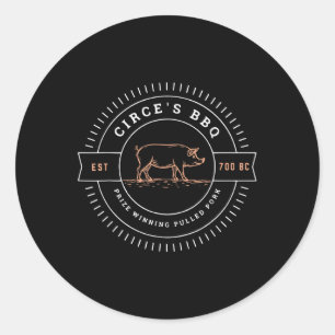Circes BBQ Grappige Griekse mythologie Ronde Sticker
