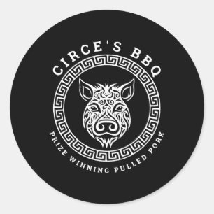 Circe's Bbq Grappige Griekse Mythologie Ronde Sticker