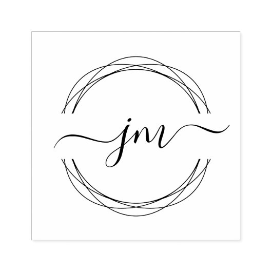 Circle-Art, Monogram, Handschrift stempel (Afrduk)