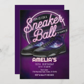 Circle Bright Galaxy Sneaker Ball Verjaardagsfeest Kaart (Voorkant / Achterkant)