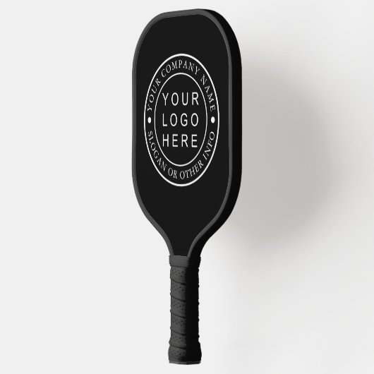 Circle Business Company Logo Black Pickleball Paddle (Links)
