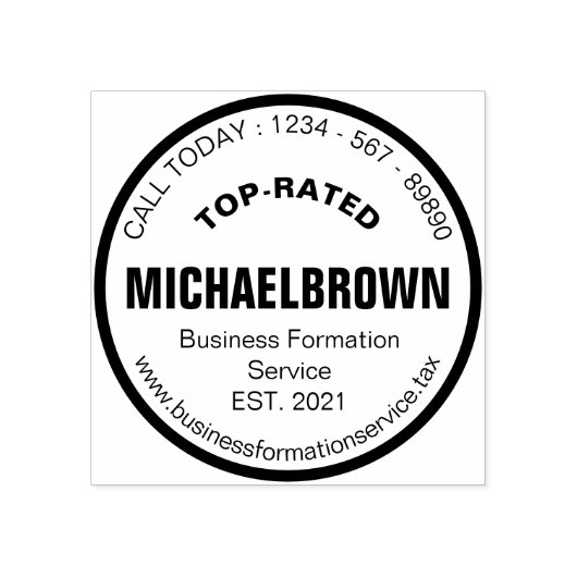 Circle Business Formation Registeragent Rubberstempel (Afrduk)