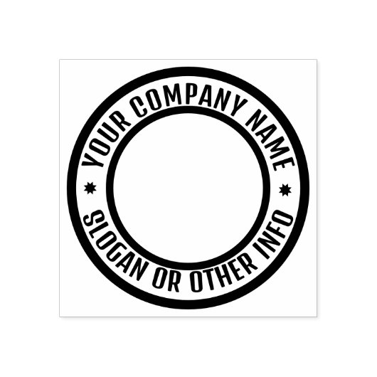 Circle Business Logo Custom Rubber Stamp Rubberstempel (Afrduk)