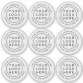 Circle Business Logo Simple Clear Sticker (Voorkant)