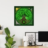 Circle Celtic Tree of Life Poster Print (Thuiskantoor)