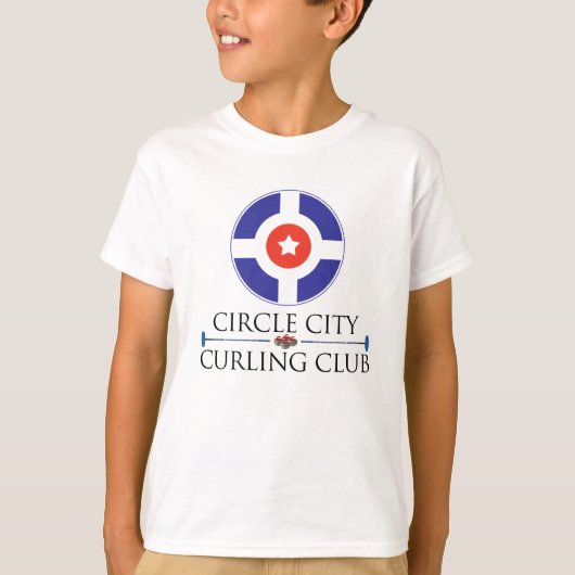 Circle City Curling - Kind Ringer T-Shirt (Voorkant)