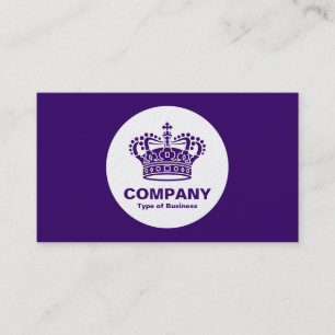Circle - Crown - Deep Paars (Gold) Visitekaartje