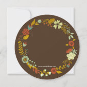 Circle Fall Wreath Design - Invitation de douches  (Dos)