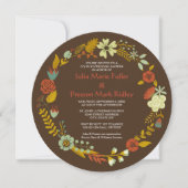 Circle Fall Wreath Design - Invitation de douches  (Devant)
