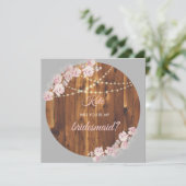 Circle Floral Luminaire Chaîne en bois Carte de fe (Debout devant)