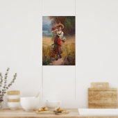 Circle Flower Girl par Hans Zatzka - affiche (Cuisine)