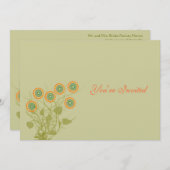 Circle Flowers Faire-part de mariage (Devant / Derrière)