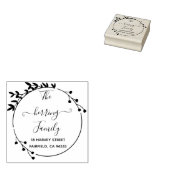 Circle Flowers Handgeschreven retouradres Rubberstempel (Gestempeld)