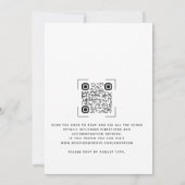 Circle Fotominimalistische QR-code bruiloft Kaart (Achterkant)