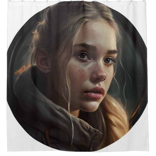 Circle girl douchegordijn (Voorkant)