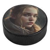 Circle girl hockey puck (3/4)