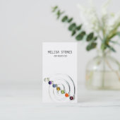 Circle Life Chakra Gemstenen Zen Design Visitekaartje (Staand voorkant)