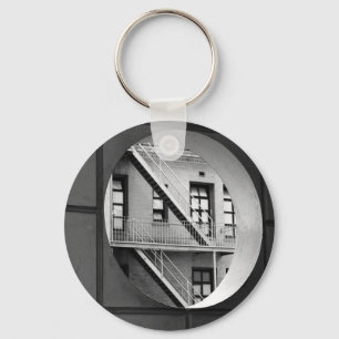 Circle & Lines Architectuur - Zwarte en witte foto Sleutelhanger