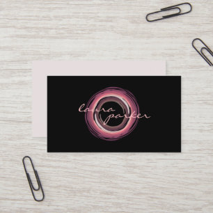 Circle Moderne Waterverf elegante professional Visitekaartje