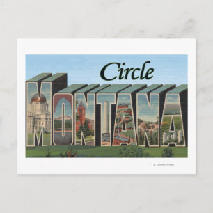 Circle, Montana - grote letterscènes Briefkaart