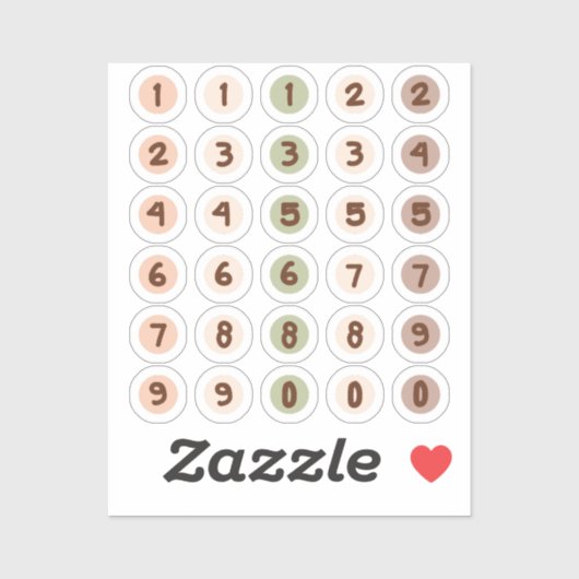 Circle numbers sticker (Vel)