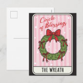 Circle of Blessings Christmas Wreath Feestdagenkaart (Voorkant / Achterkant)