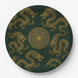 Circle of Dragons Plate Papieren Bordje