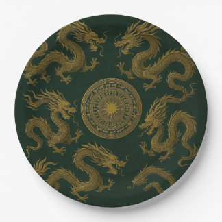 Circle of Dragons Plate Papieren Bordje