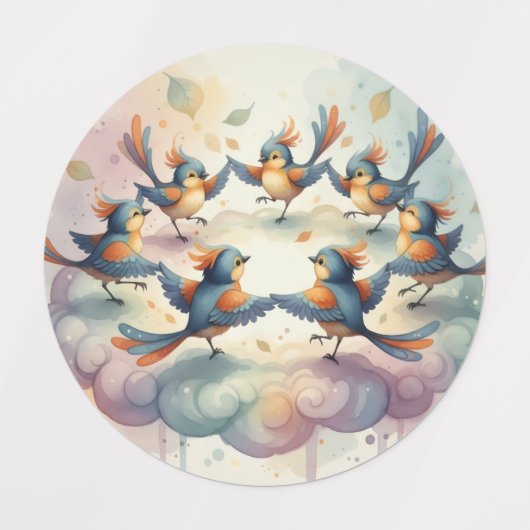 Circle of Flight and Whimsy Labels (Design 1)