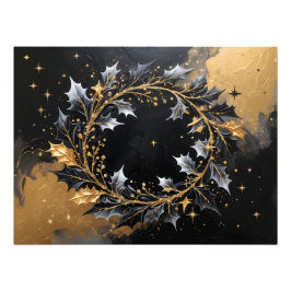 Circle of Light – Golden Winter Wreath Poster