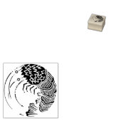 Circle of shrimp / 海老の丸 	rubberstempel (Gestempeld)
