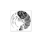 Circle of shrimp / 海老の丸 	rubberstempel (Afrduk)